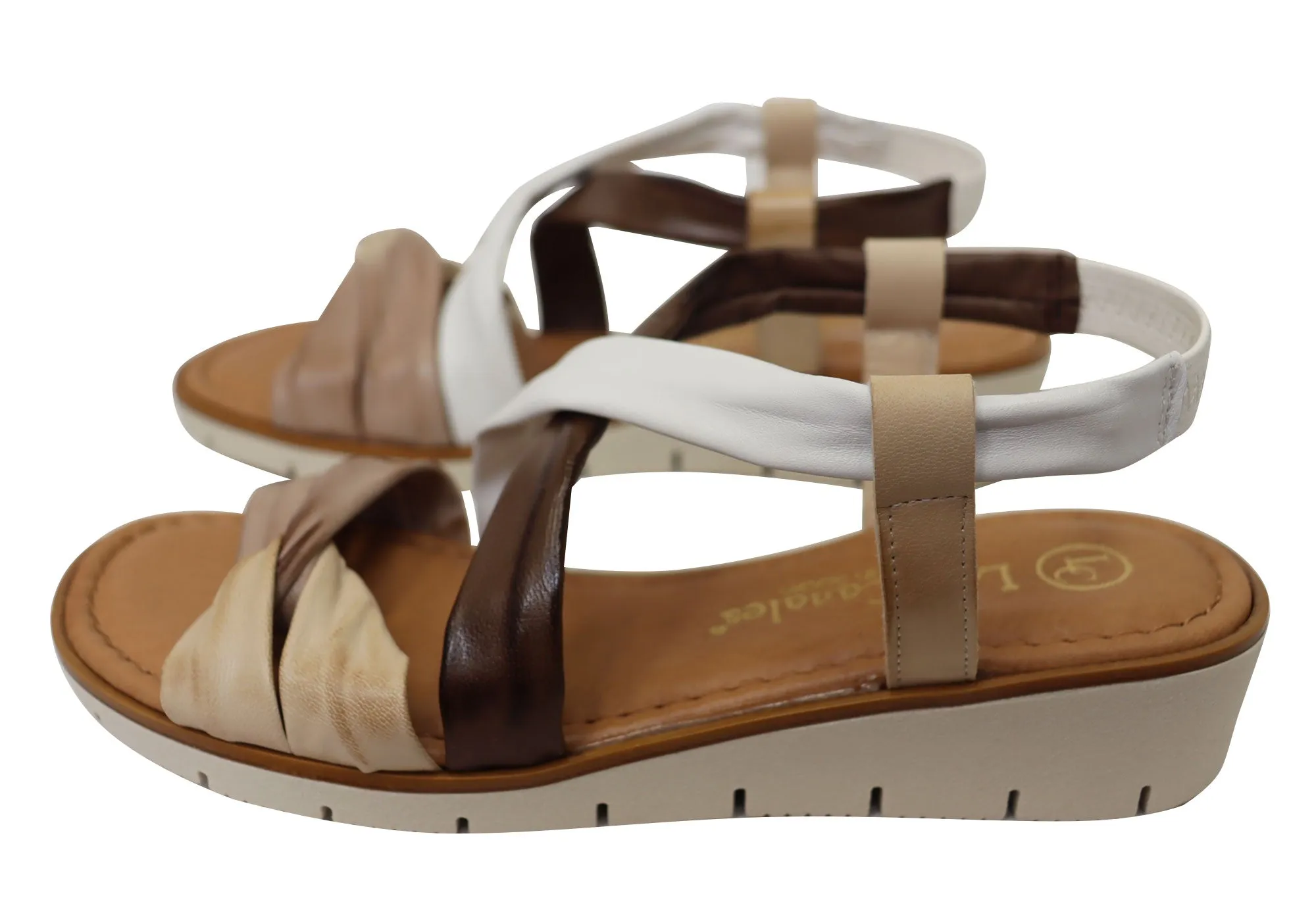 Lola Canales Bella Womens Comfortable Leather Sandals Made In Spain