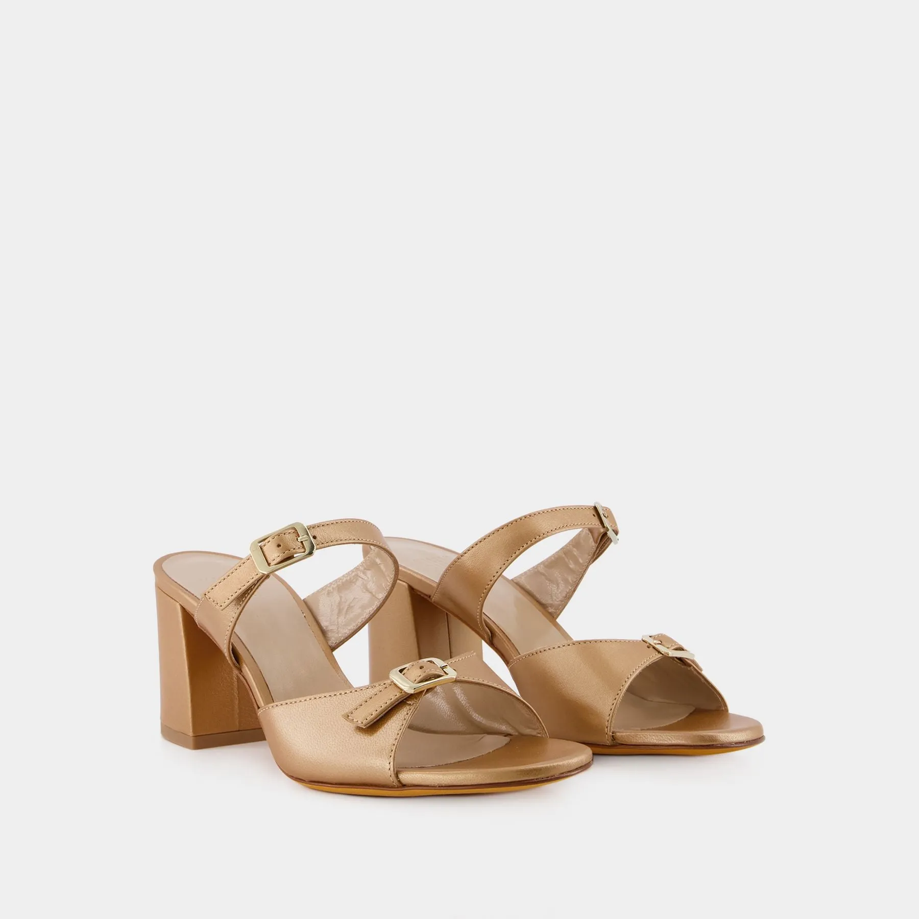 Maryam Nassir Zadeh  Una Sandals - Maryam Nassir Zadeh - Bronze - Leather