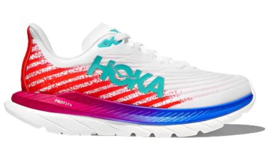 MEN'S HOKA MACH 5 | WHITE/ FLAME