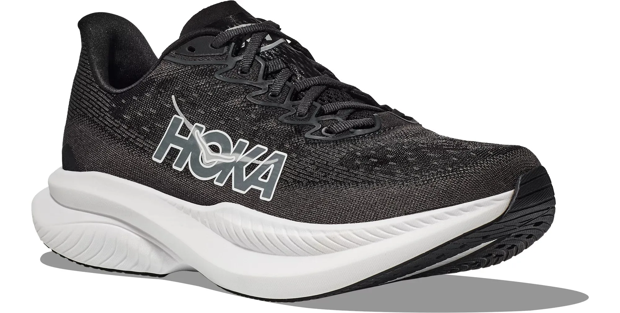 MEN'S HOKA MACH 6 | BLACK / WHITE