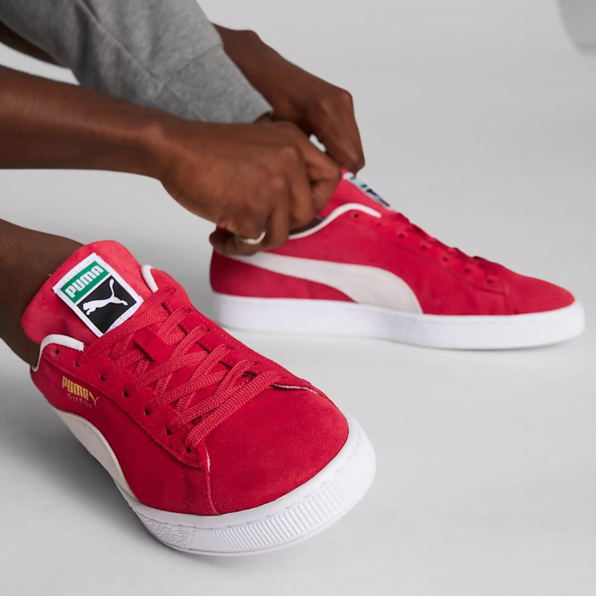 Men's PUMA Suede Classic XXI Shoes High Risk Red