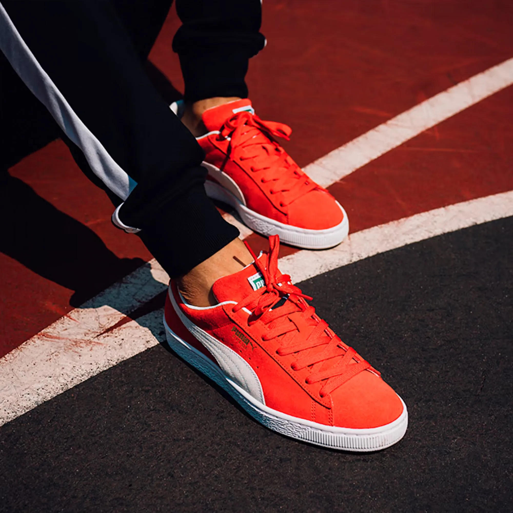 Men's PUMA Suede Classic XXI Shoes High Risk Red