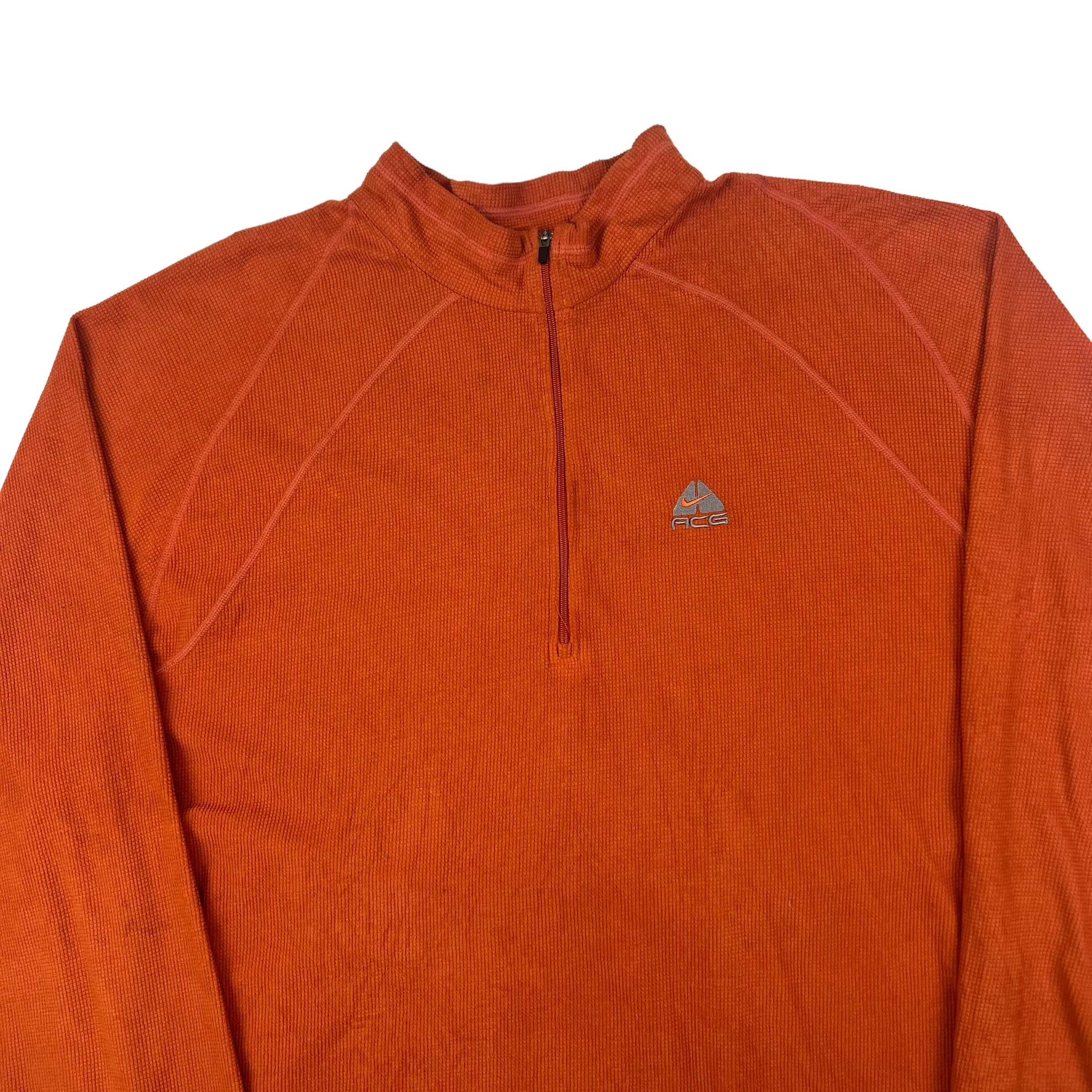 Nike ACG Orange Quarter Zip Fleece