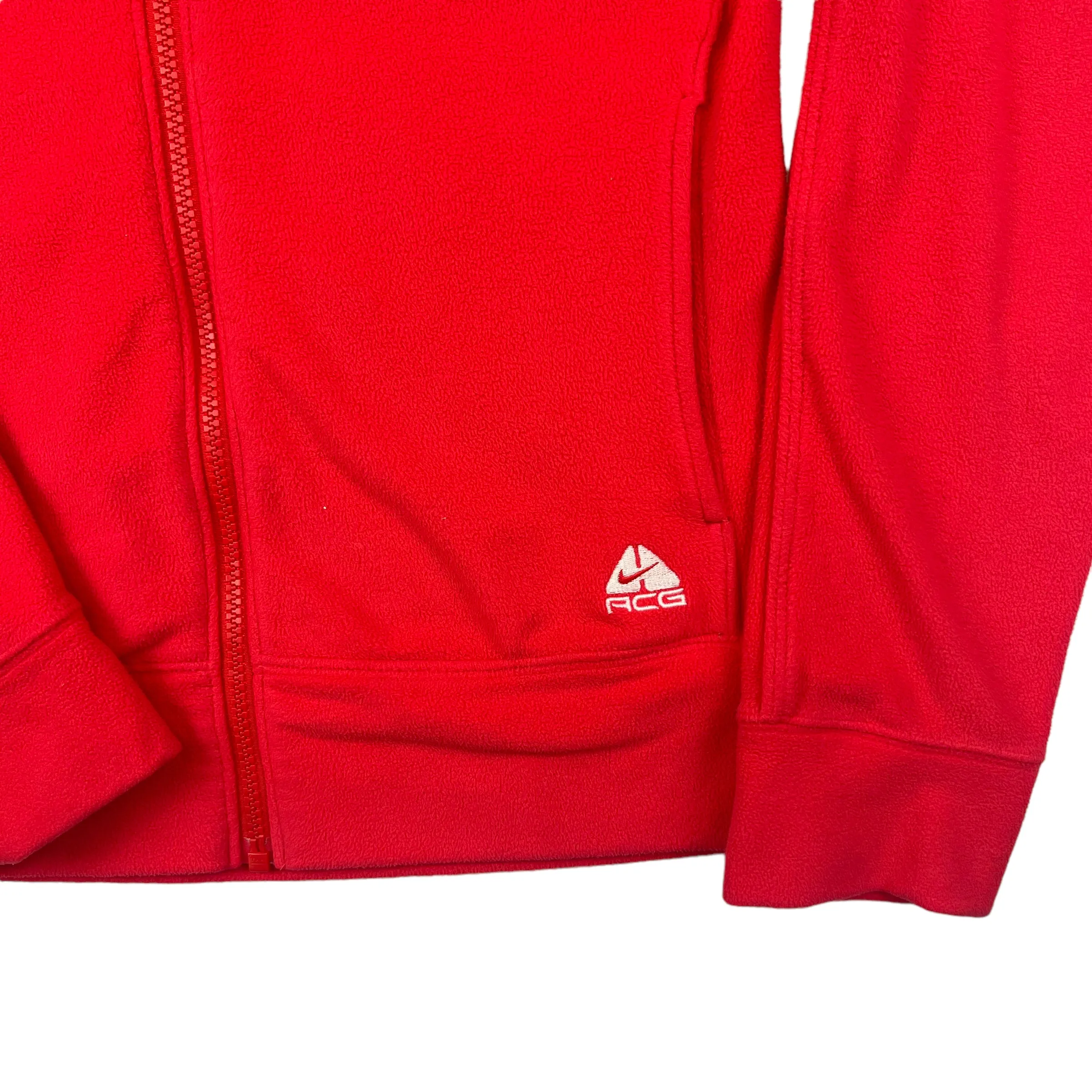 Nike ACG Red Zip Up Fleece