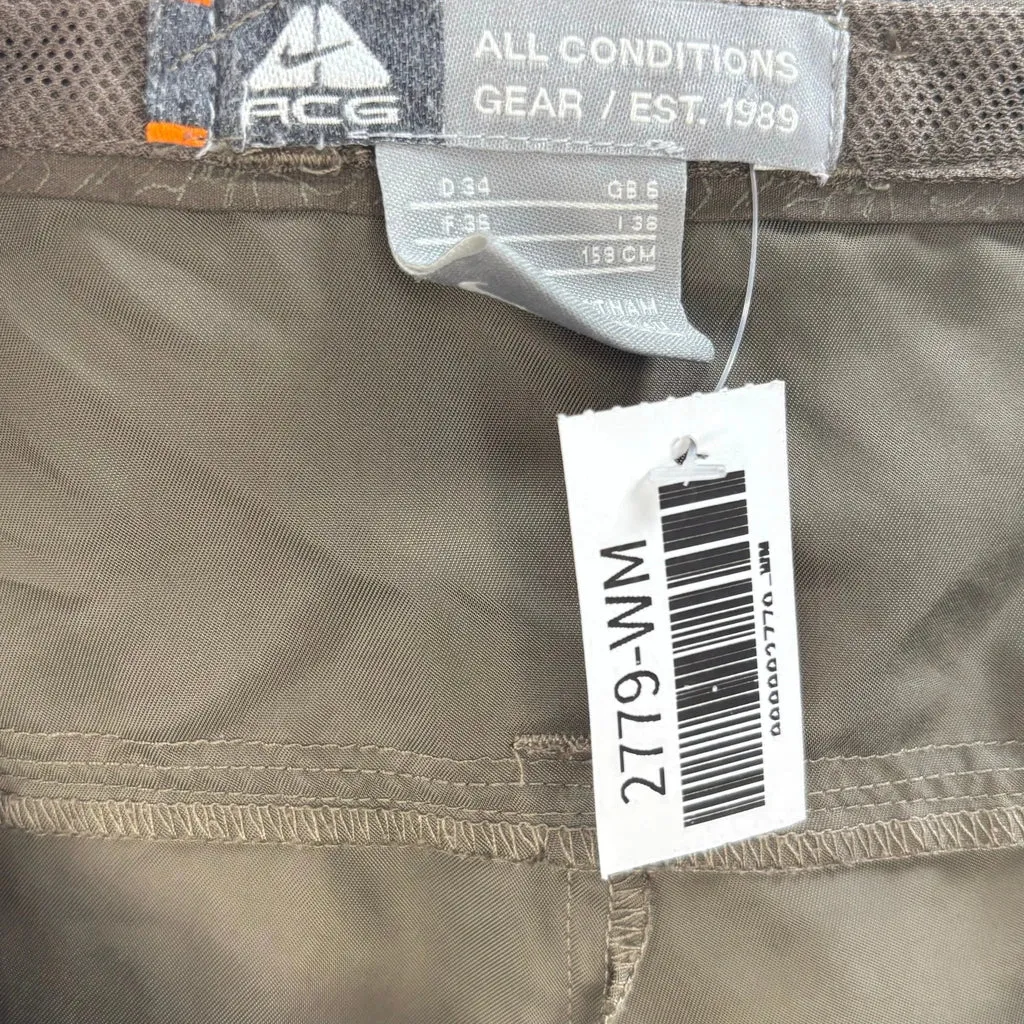 Nike Acg Sport Shorts - XS Khaki Polyester