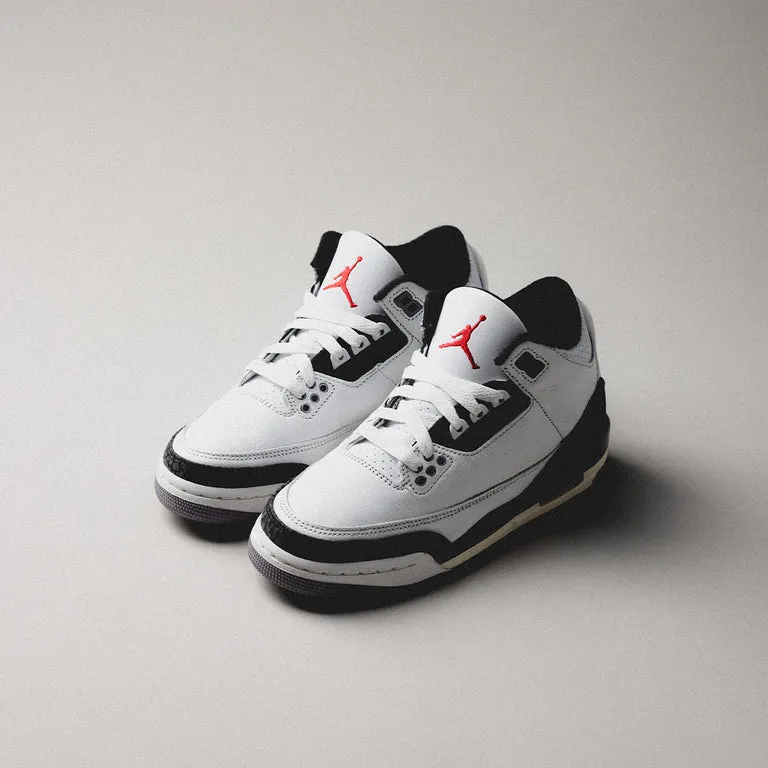 Nike Air Jordan 3 Retro *Cement Grey* *GS* Summit White / Fire Red / Cement Grey / Black