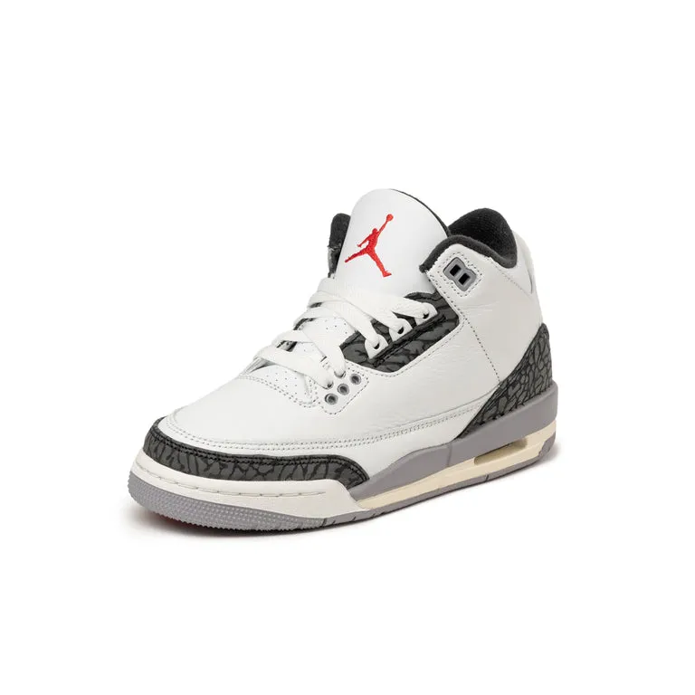 Nike Air Jordan 3 Retro *Cement Grey* *GS* Summit White / Fire Red / Cement Grey / Black