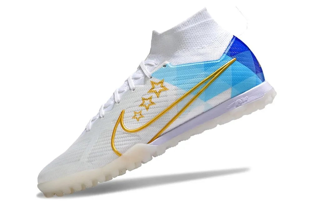 Nike Air Zoom Mercurial Superfly 9 Elite Turf Enzo Fernandez - Nuovo White/Metallic Gold/Multicolor Blue