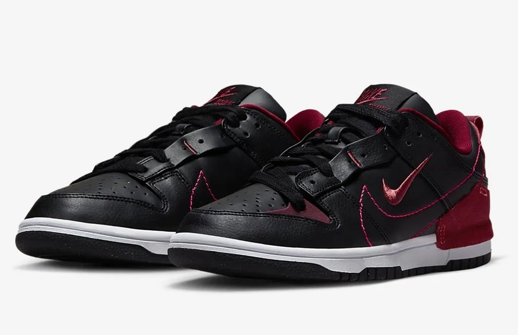 Nike SB Dunk Low Disrupt 2 Black Dark Beetroot Team Red DV4024-003