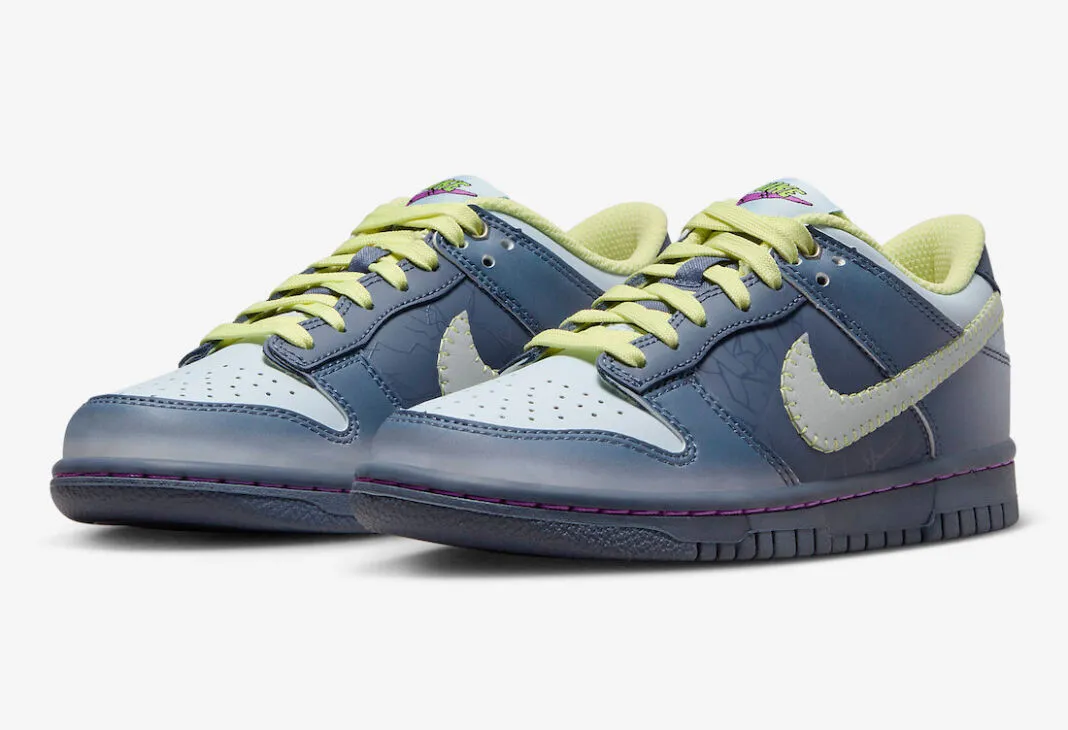 Nike SB Dunk Low GS Halloween Diffused Blue Luminous Green Blue Tint FQ8354-491