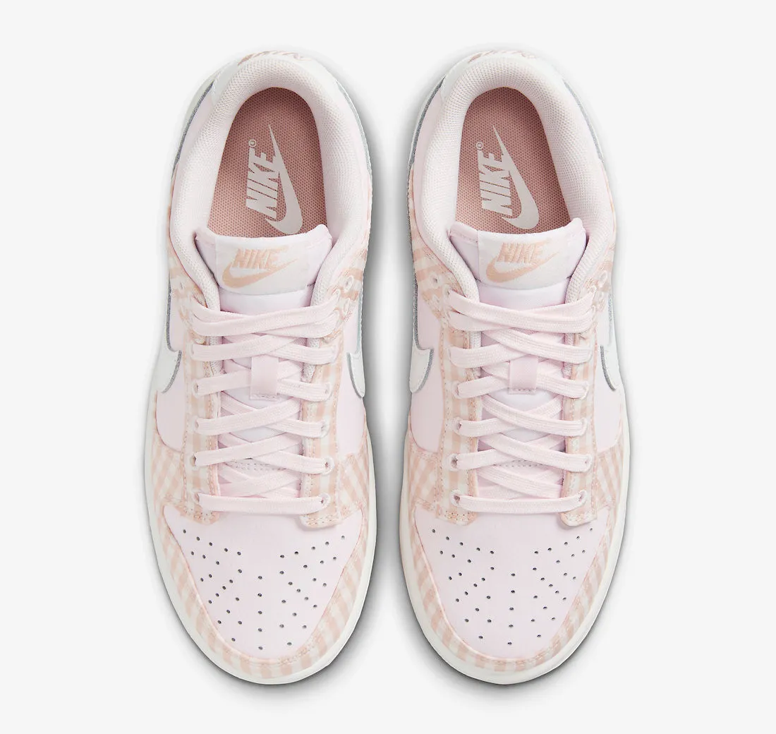 Nike SB Dunk Low Pearl Pink Gingham Summit White Pink Oxford FB9881-600