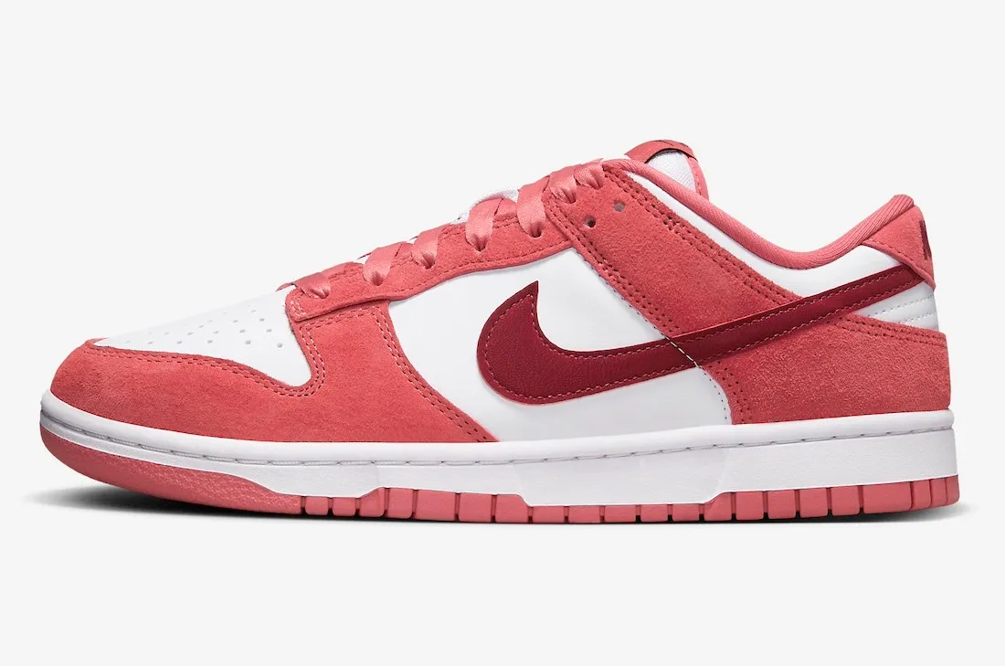 Nike SB Dunk Low Valentines Day White Team Red Adobe Dragon Red FQ7056-100