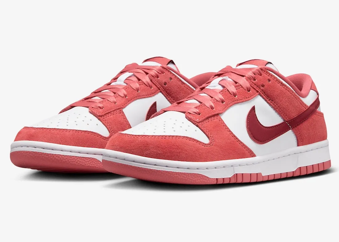 Nike SB Dunk Low Valentines Day White Team Red Adobe Dragon Red FQ7056-100