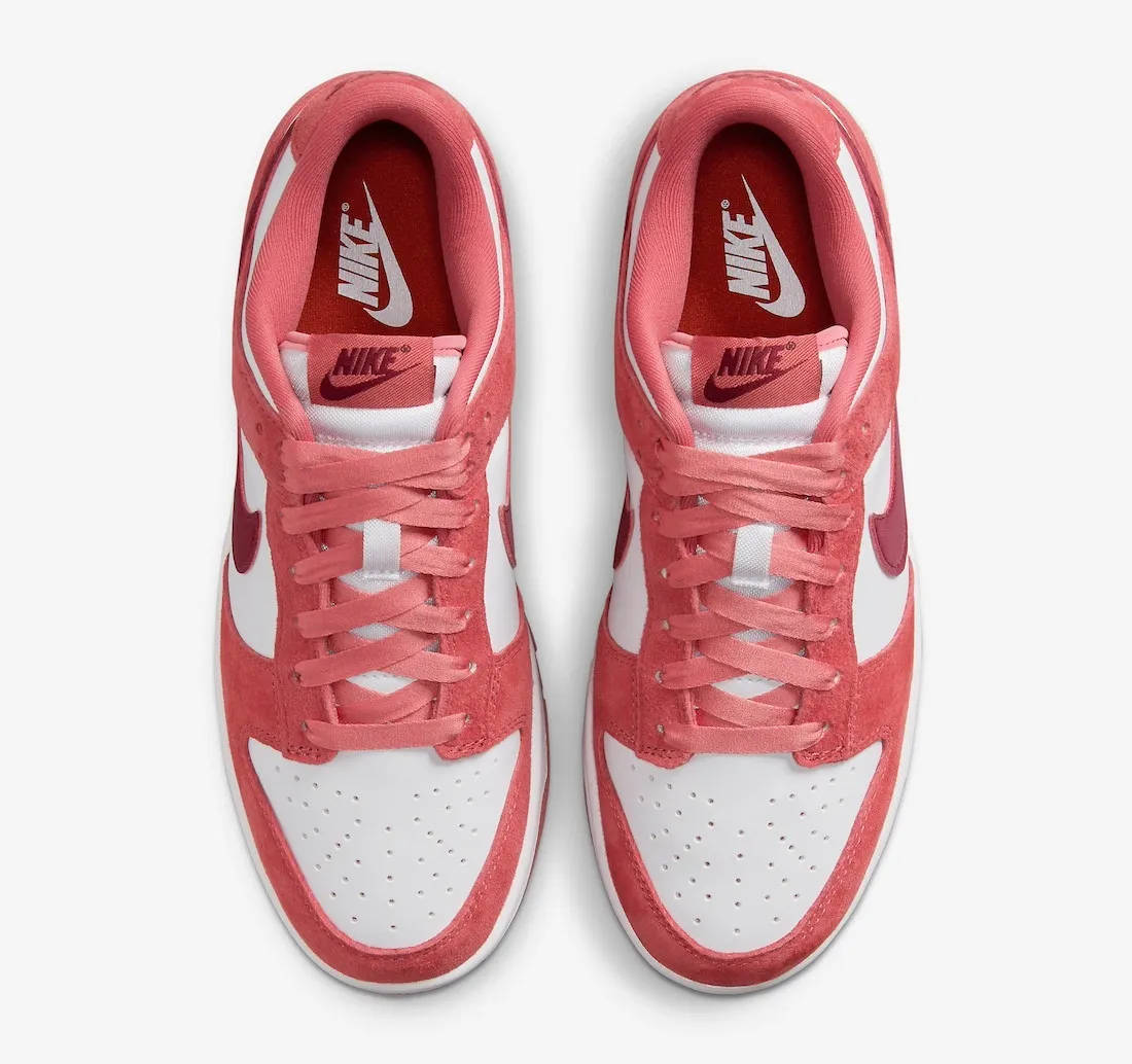 Nike SB Dunk Low Valentines Day White Team Red Adobe Dragon Red FQ7056-100