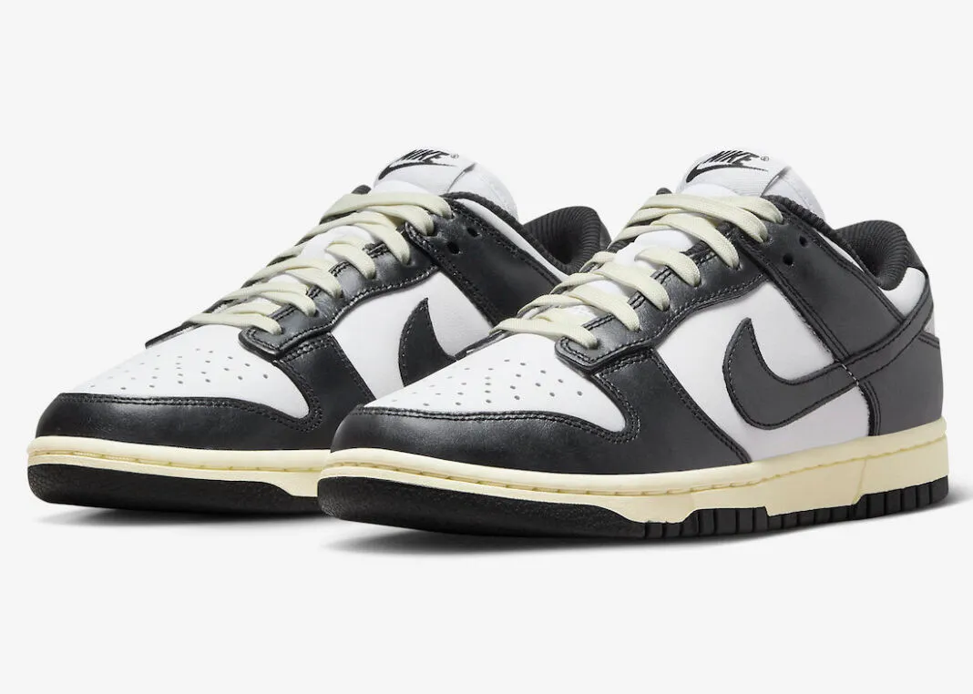 Nike SB Dunk Low Vintage Panda White Black Coconut Milk FQ8899-100