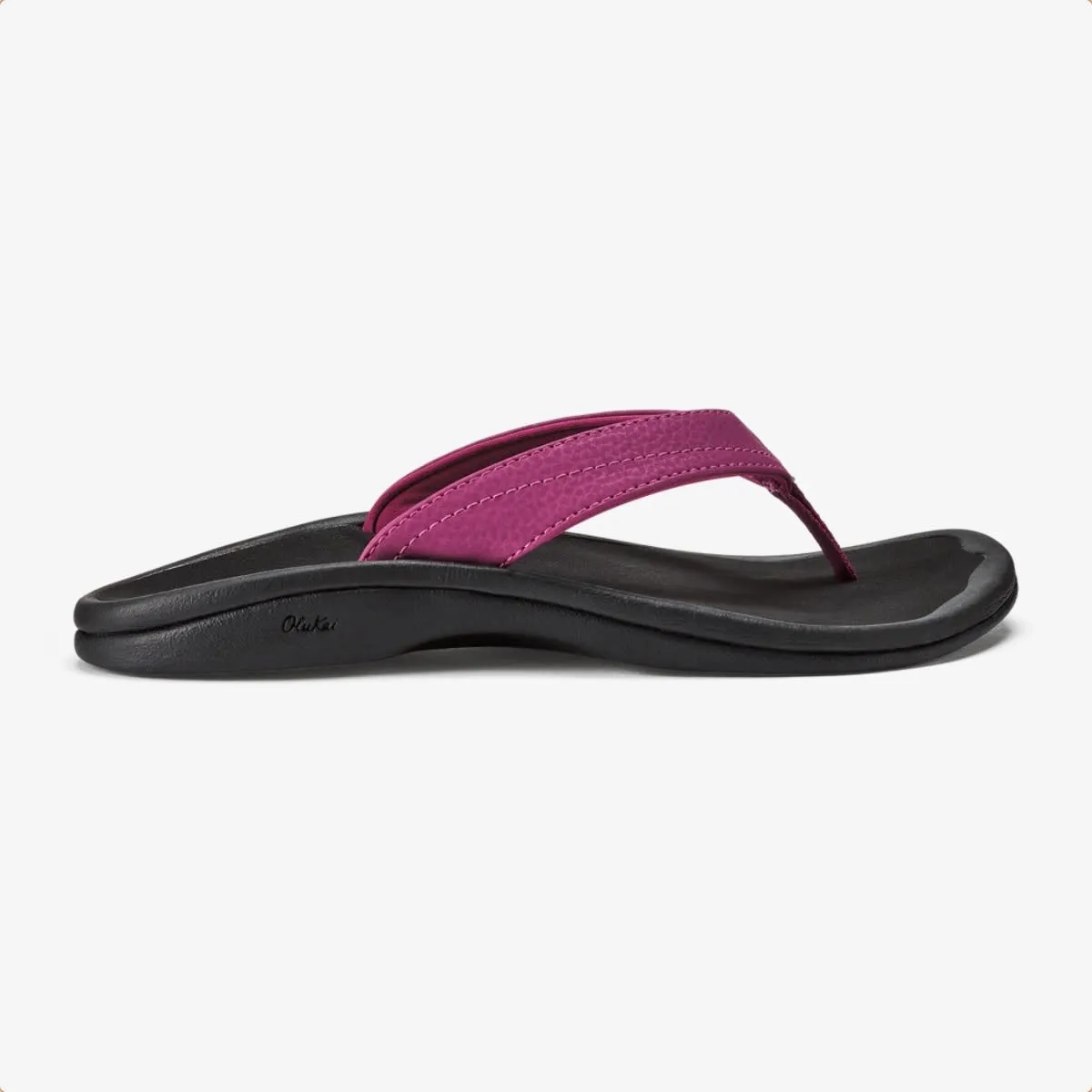 OluKai ‘Ohana Women's Beach Sandals Orchid Flower / Black