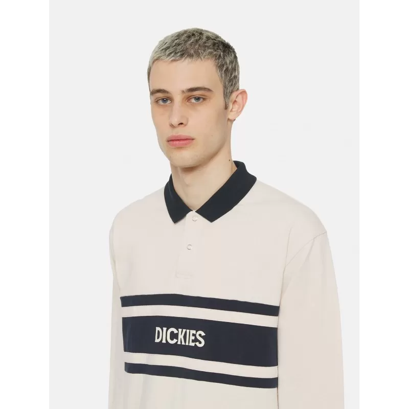 Polo Dickies Yorktown Rugby LS - White