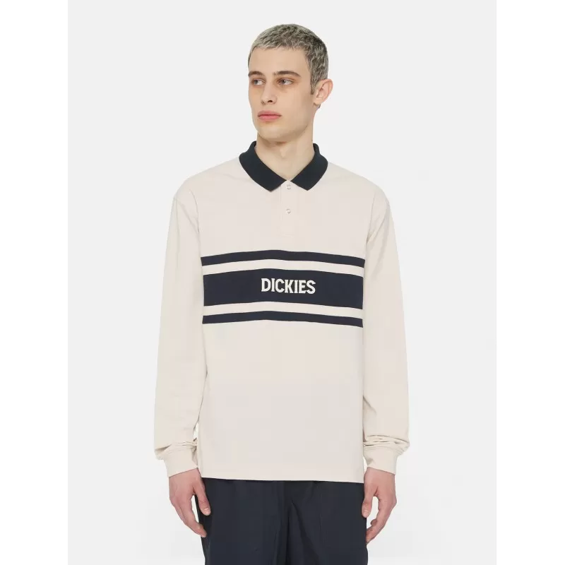 Polo Dickies Yorktown Rugby LS - White