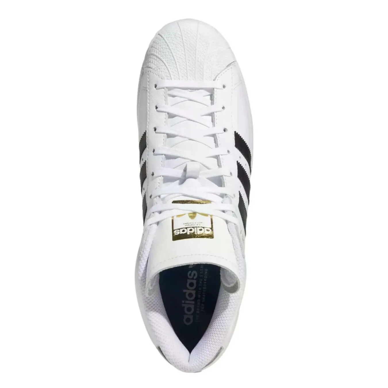 PRO MODEL  ADIDAS SUPERSTAR ADV WHITE BLACK GOLD