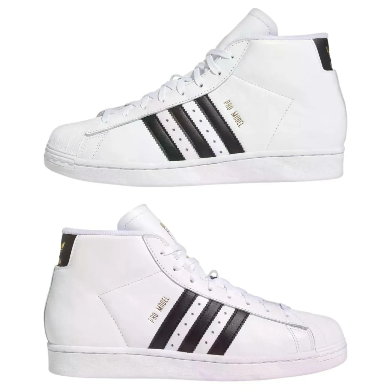 PRO MODEL  ADIDAS SUPERSTAR ADV WHITE BLACK GOLD