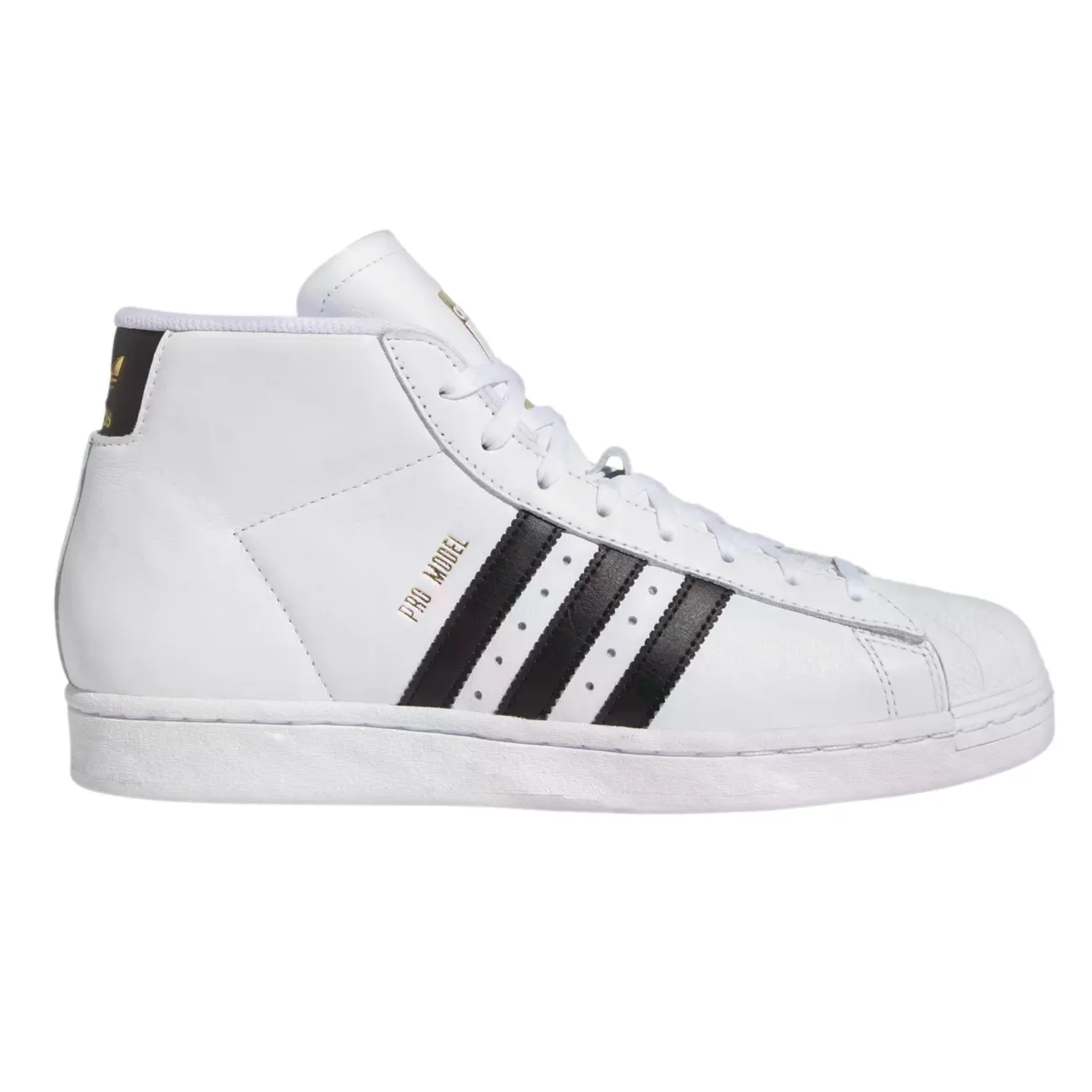 PRO MODEL  ADIDAS SUPERSTAR ADV WHITE BLACK GOLD