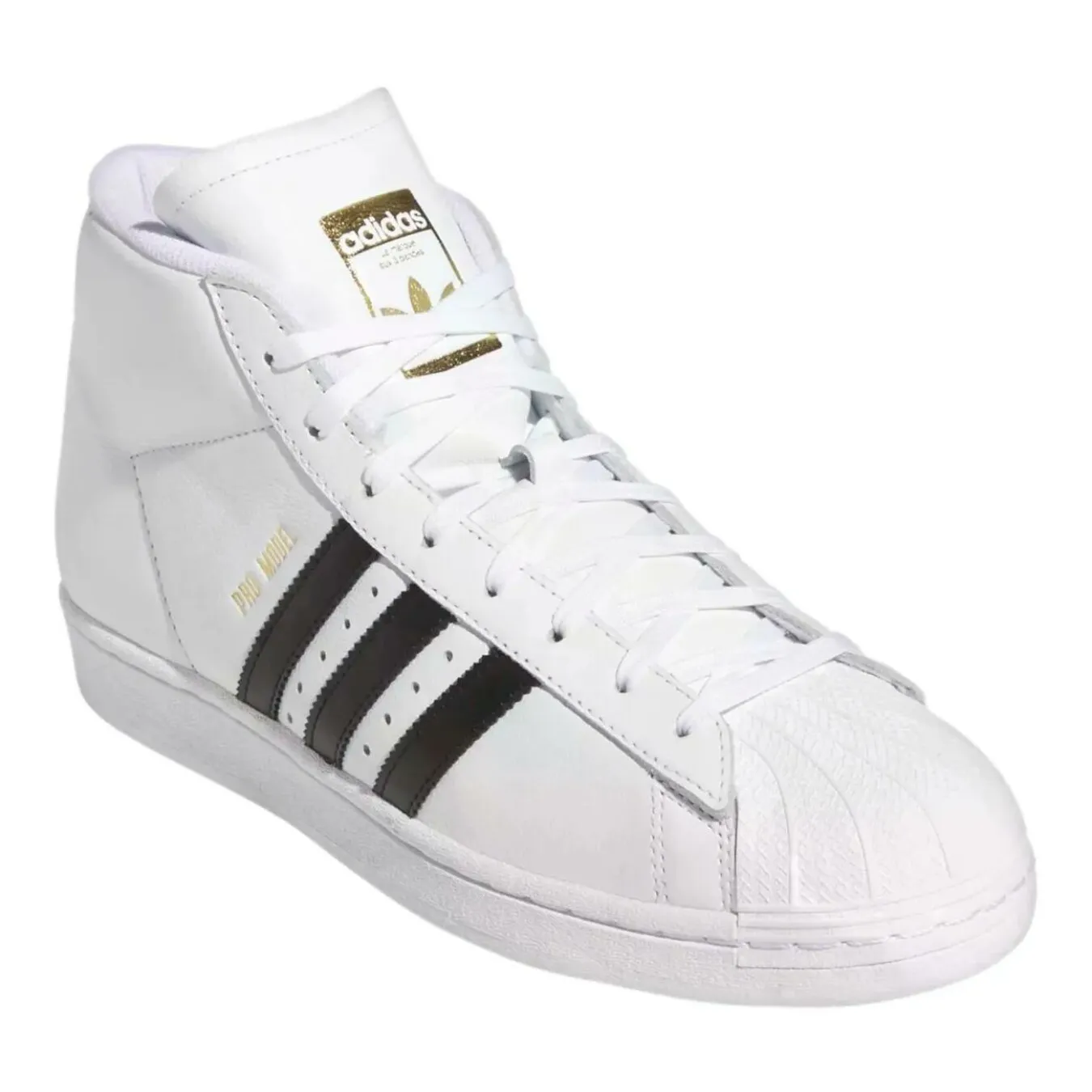 PRO MODEL  ADIDAS SUPERSTAR ADV WHITE BLACK GOLD