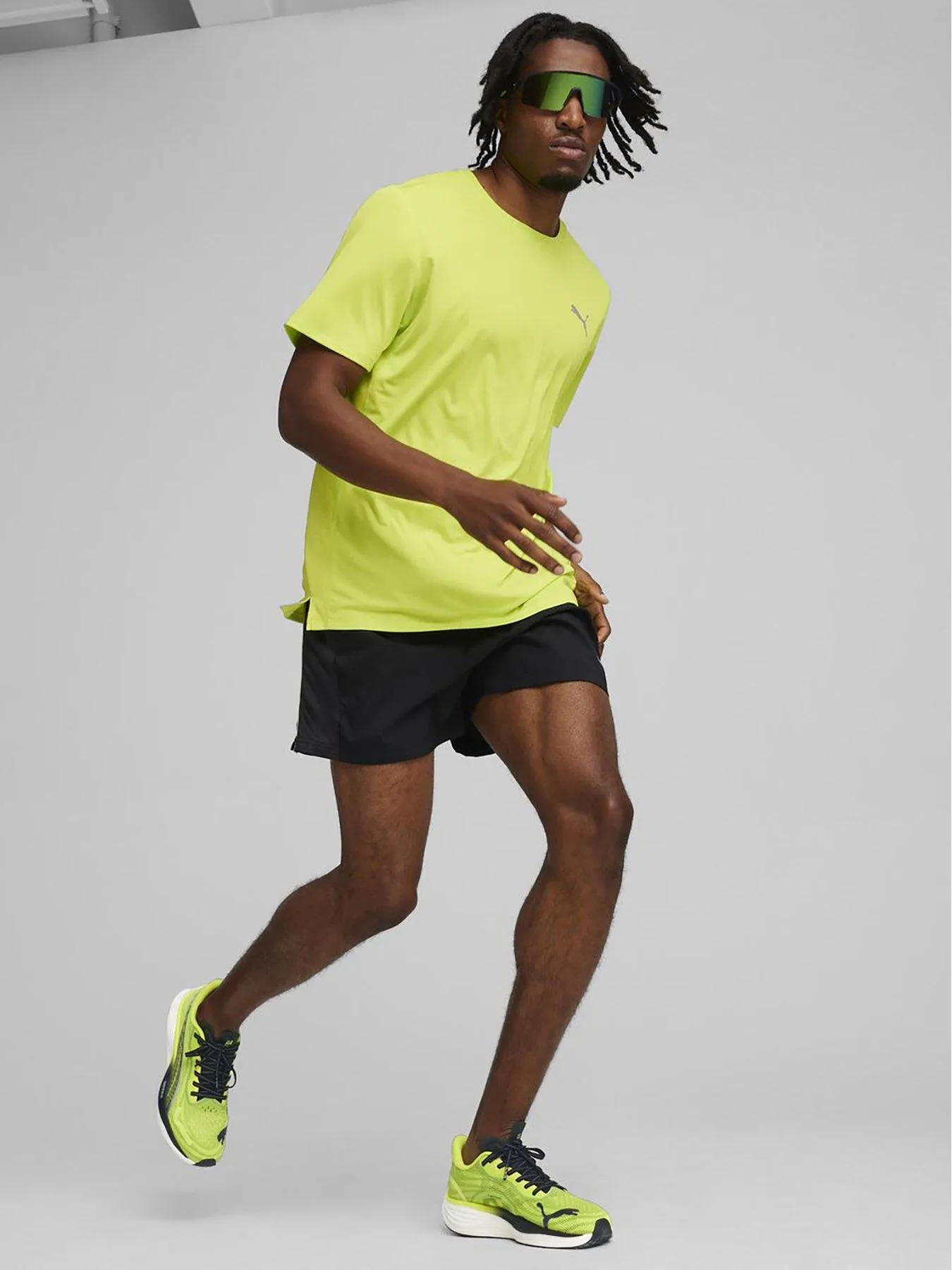 Puma Mens Running Favorites Velocity Tee - Lime