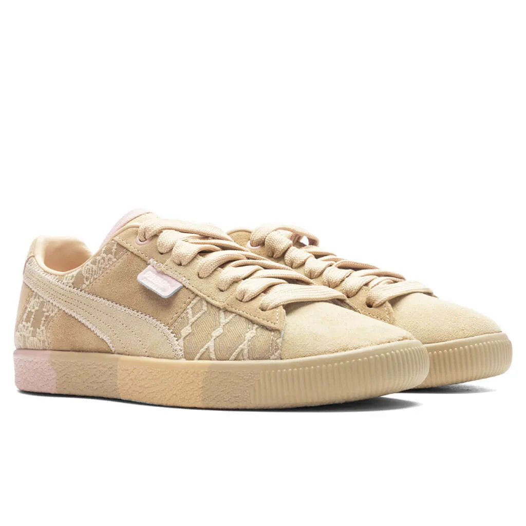 Puma x Dapper Dan Clyde Pre-Game Runway Women's - Croissant/Rose Dust