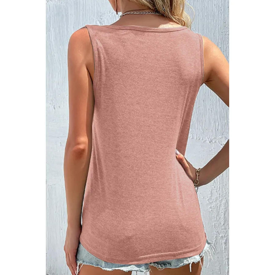 Scoop Neck Wide Strap Tank