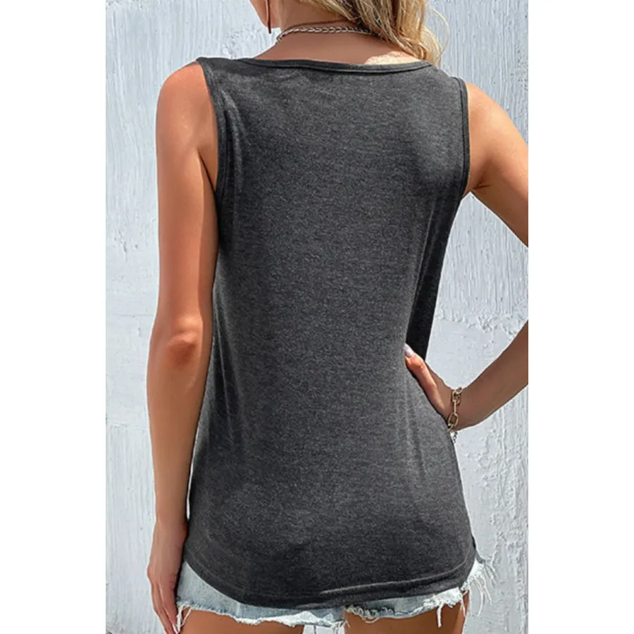 Scoop Neck Wide Strap Tank