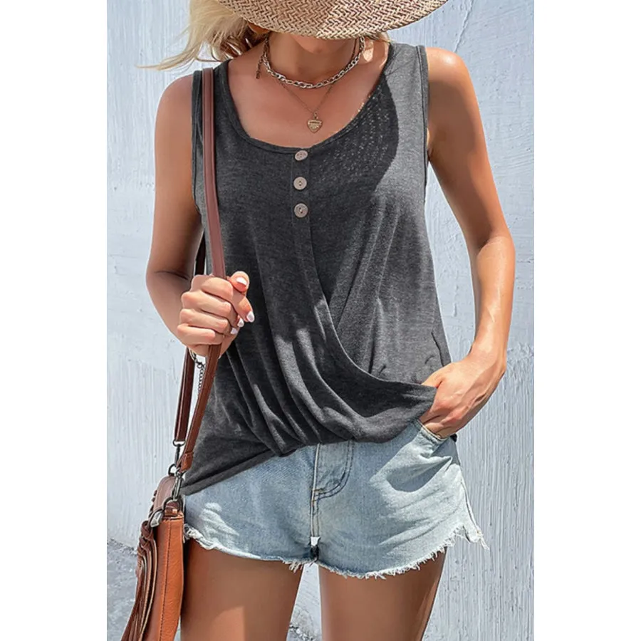 Scoop Neck Wide Strap Tank