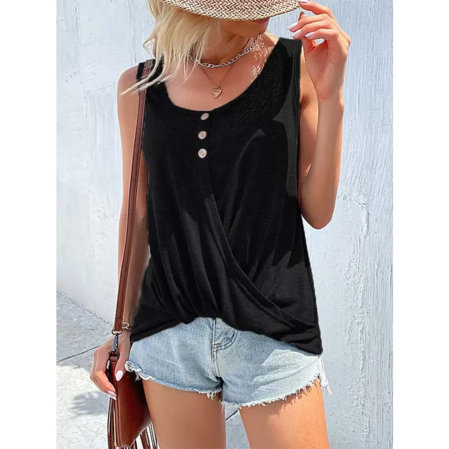 Scoop Neck Wide Strap Tank