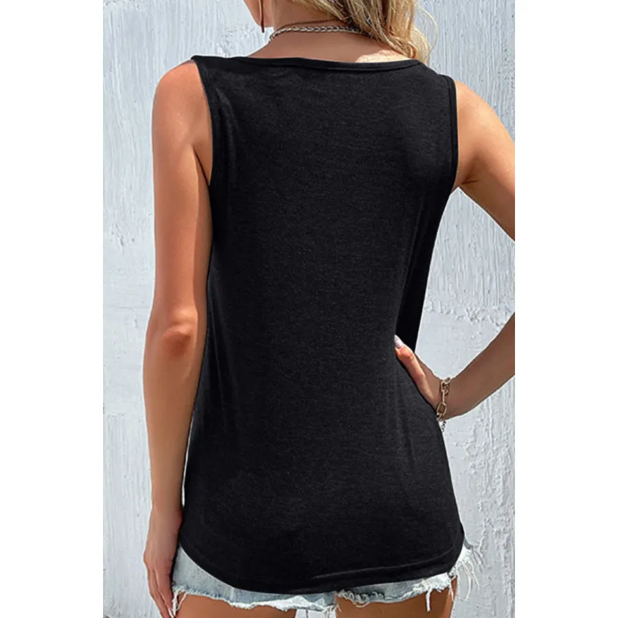 Scoop Neck Wide Strap Tank