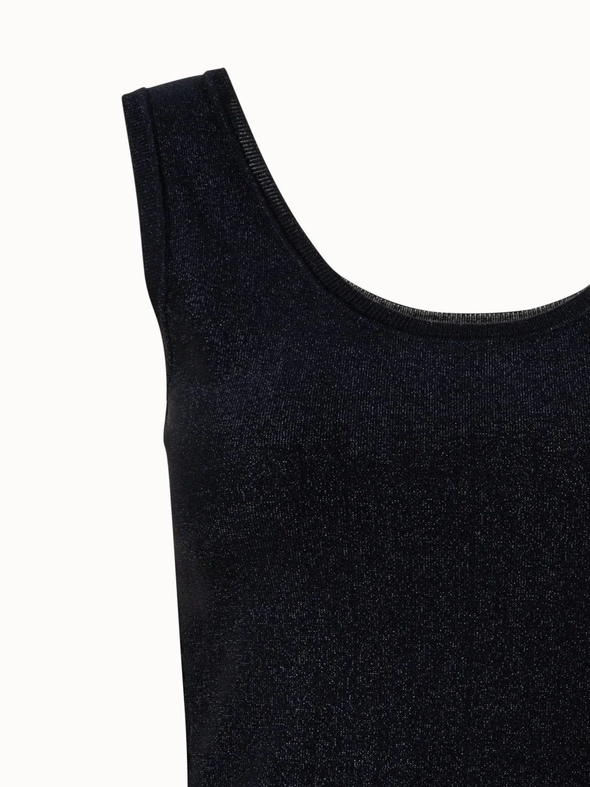 Silk Lurex Stretch Knit Tank Top