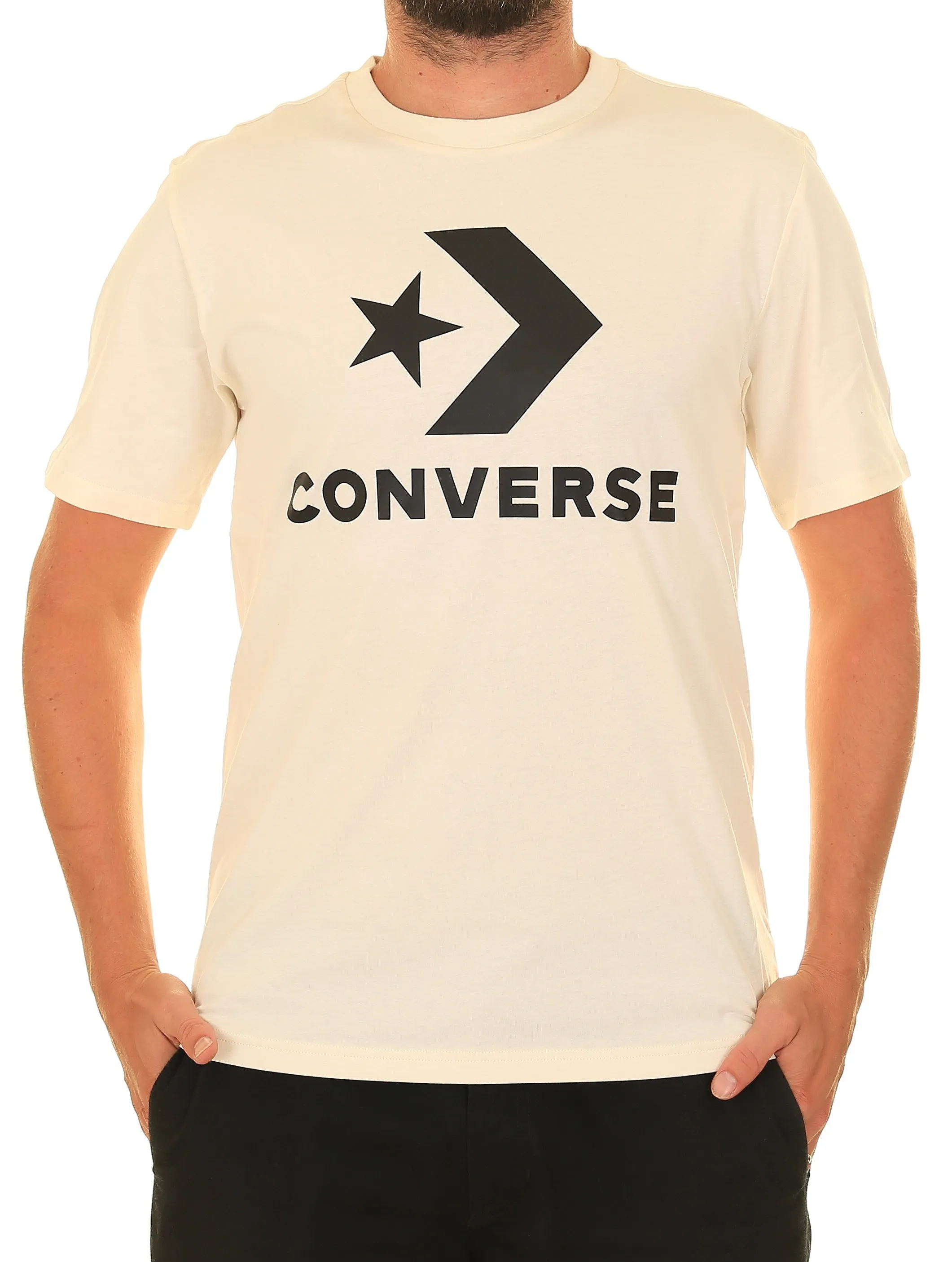 T-Shirt Converse Go-To Star Chevron Logo/10025458 - A08/Converse Egret