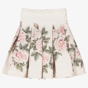 Teen Ivory Jacquard Skirt 