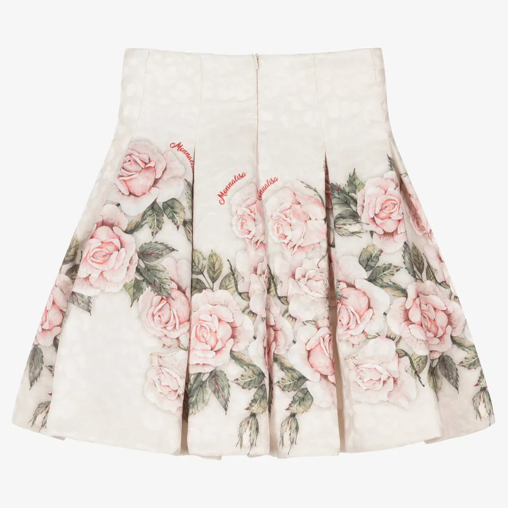 Teen Ivory Jacquard Skirt 