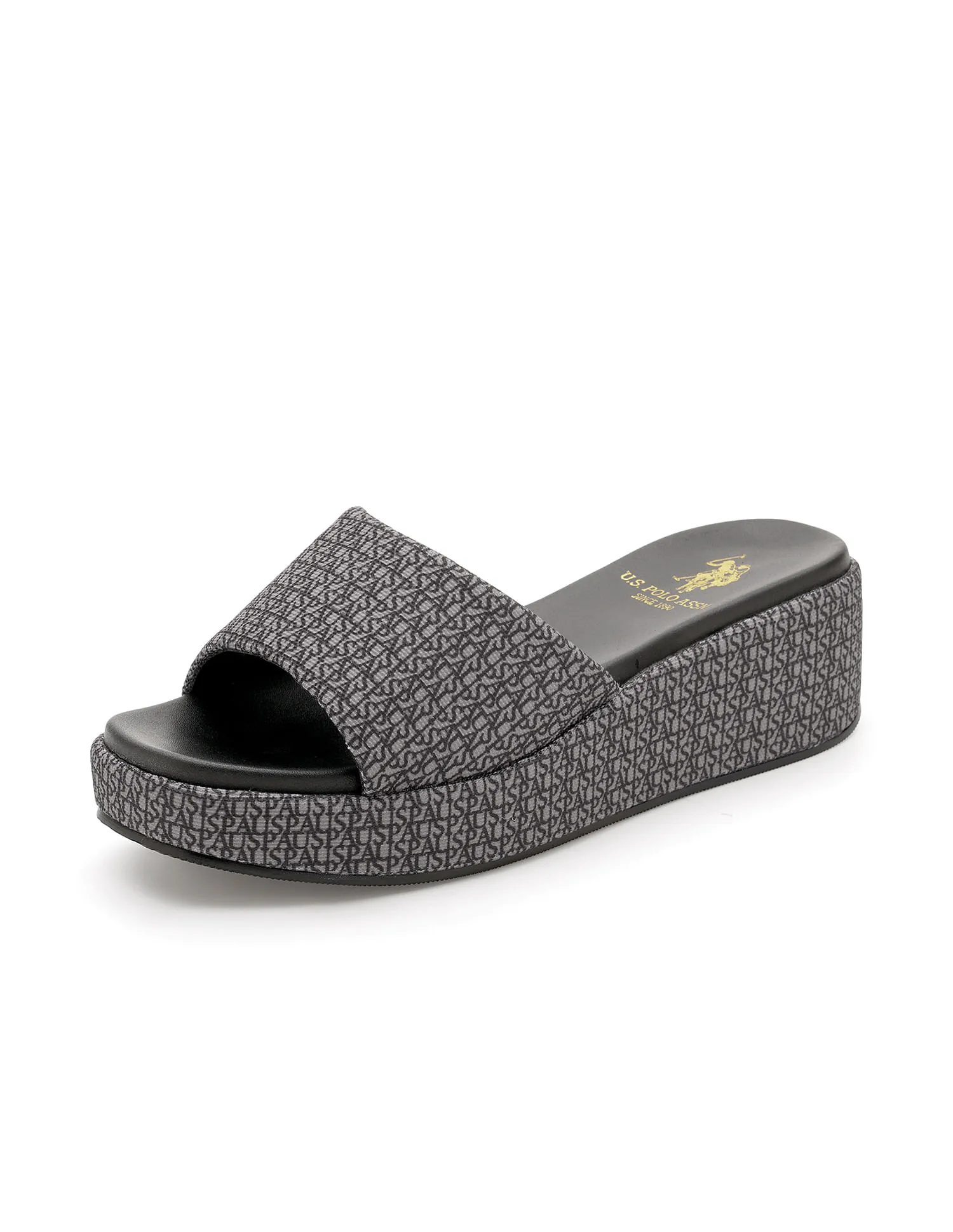 U.S. Polo Assn. Open Toe Brand Print Savina Sandals