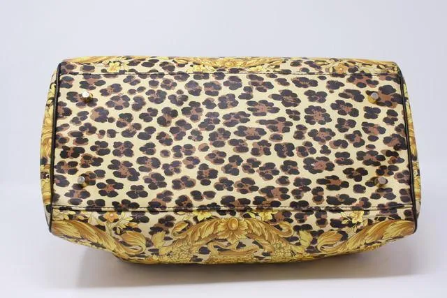 Vintage GIANNI VERSACE Leopard Duffle Bag