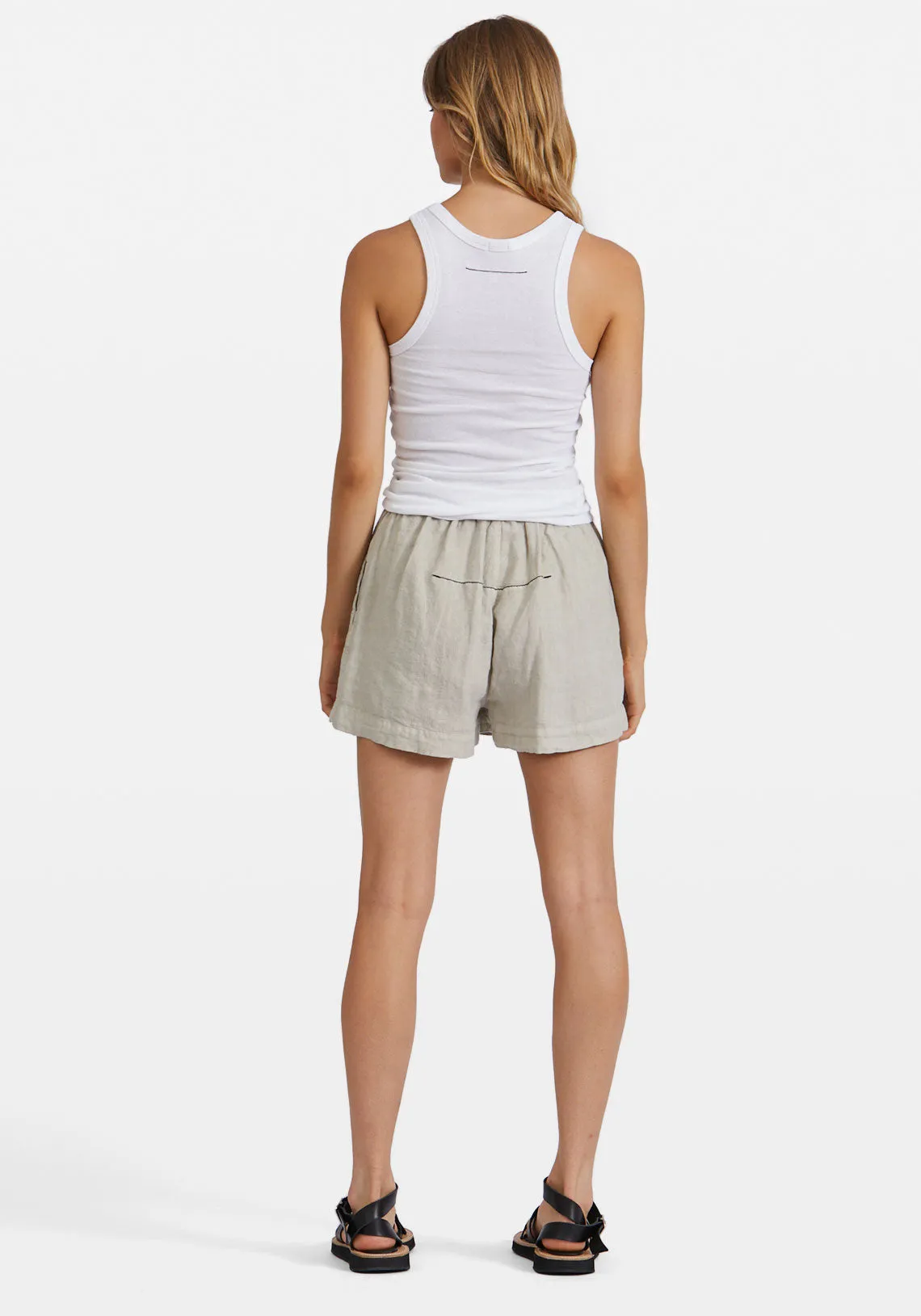 Washed Linen Mini Short