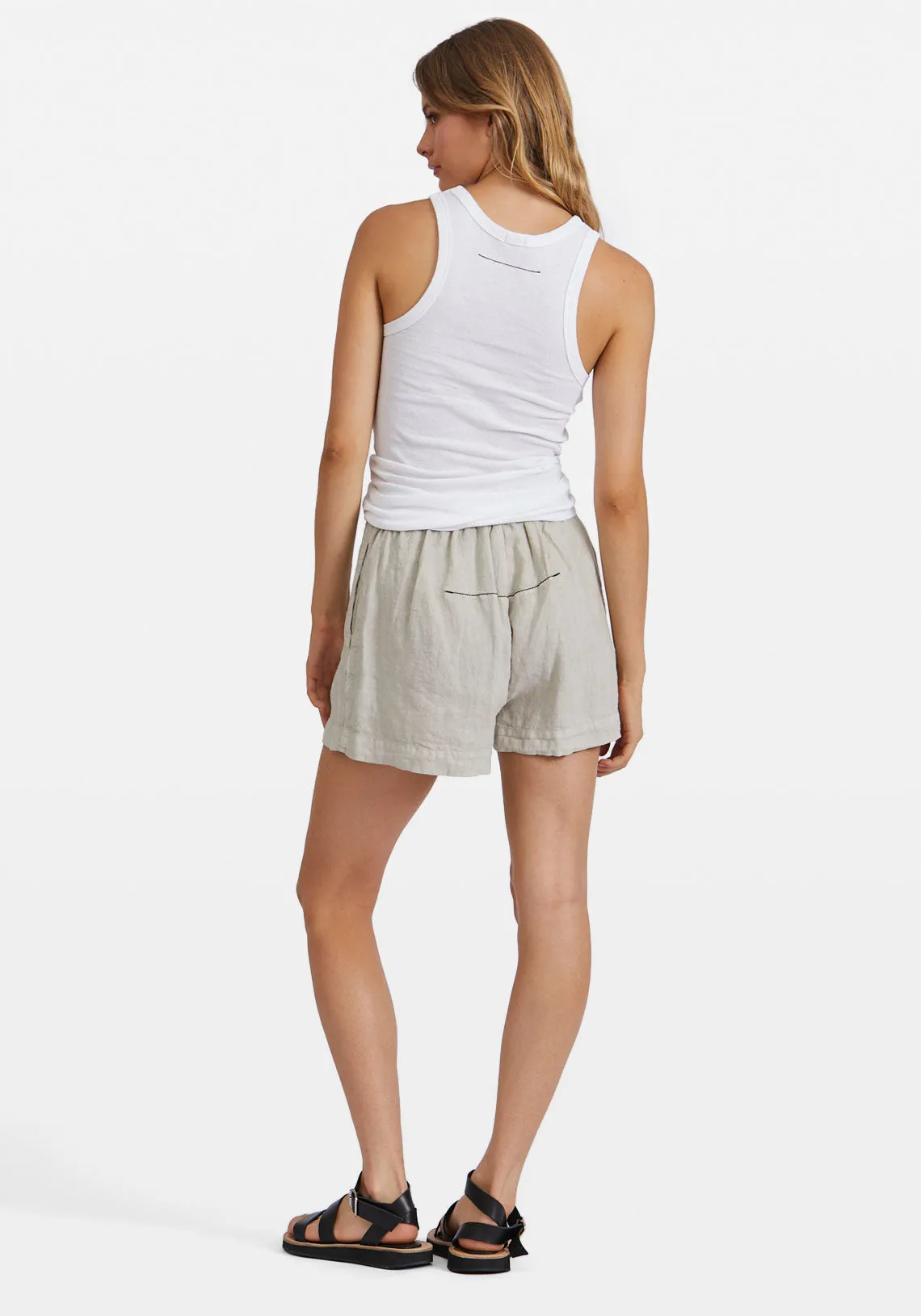 Washed Linen Mini Short