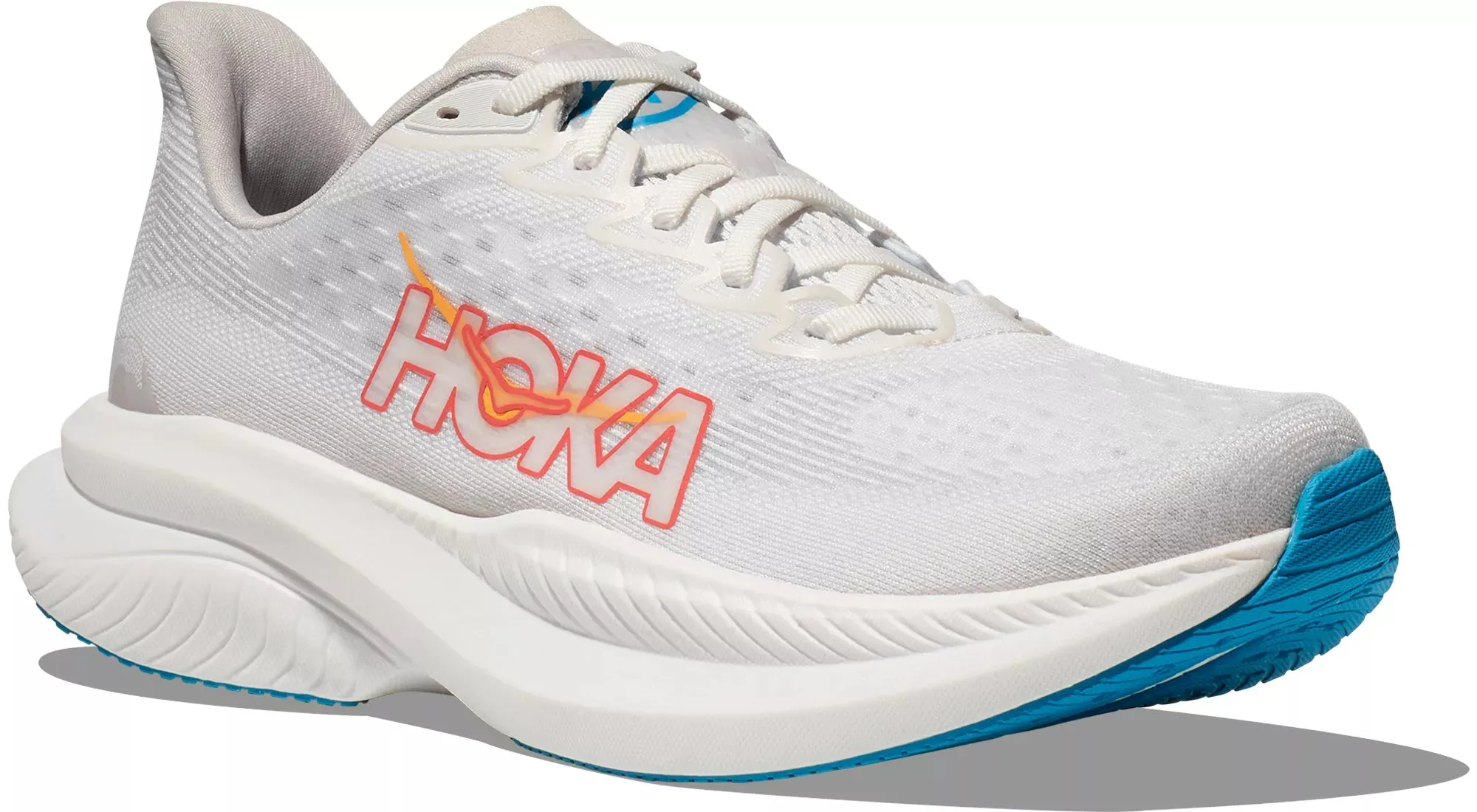 WOMEN'S HOKA MACH 6 | WHITE / NIMBUS CLOUD