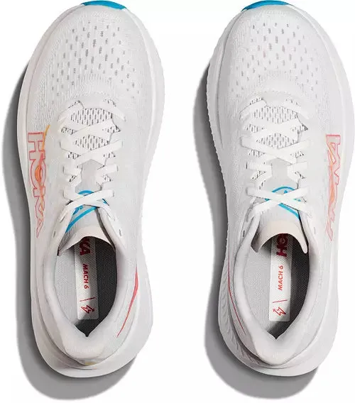 WOMEN'S HOKA MACH 6 | WHITE / NIMBUS CLOUD