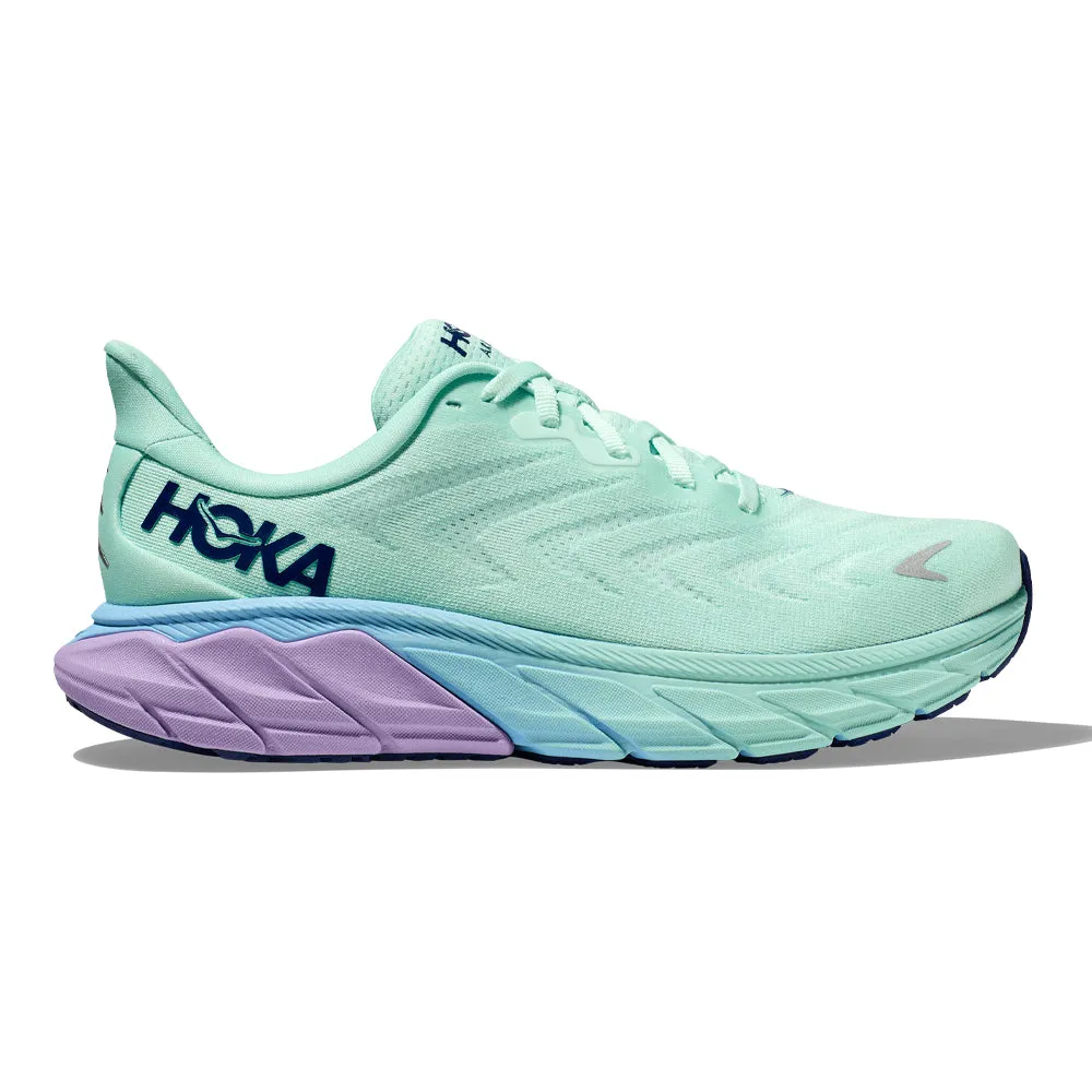 Women's Hoka One One Arahi 6, Sunlit Ocean/Lilac Mist, 7.5 B Medium