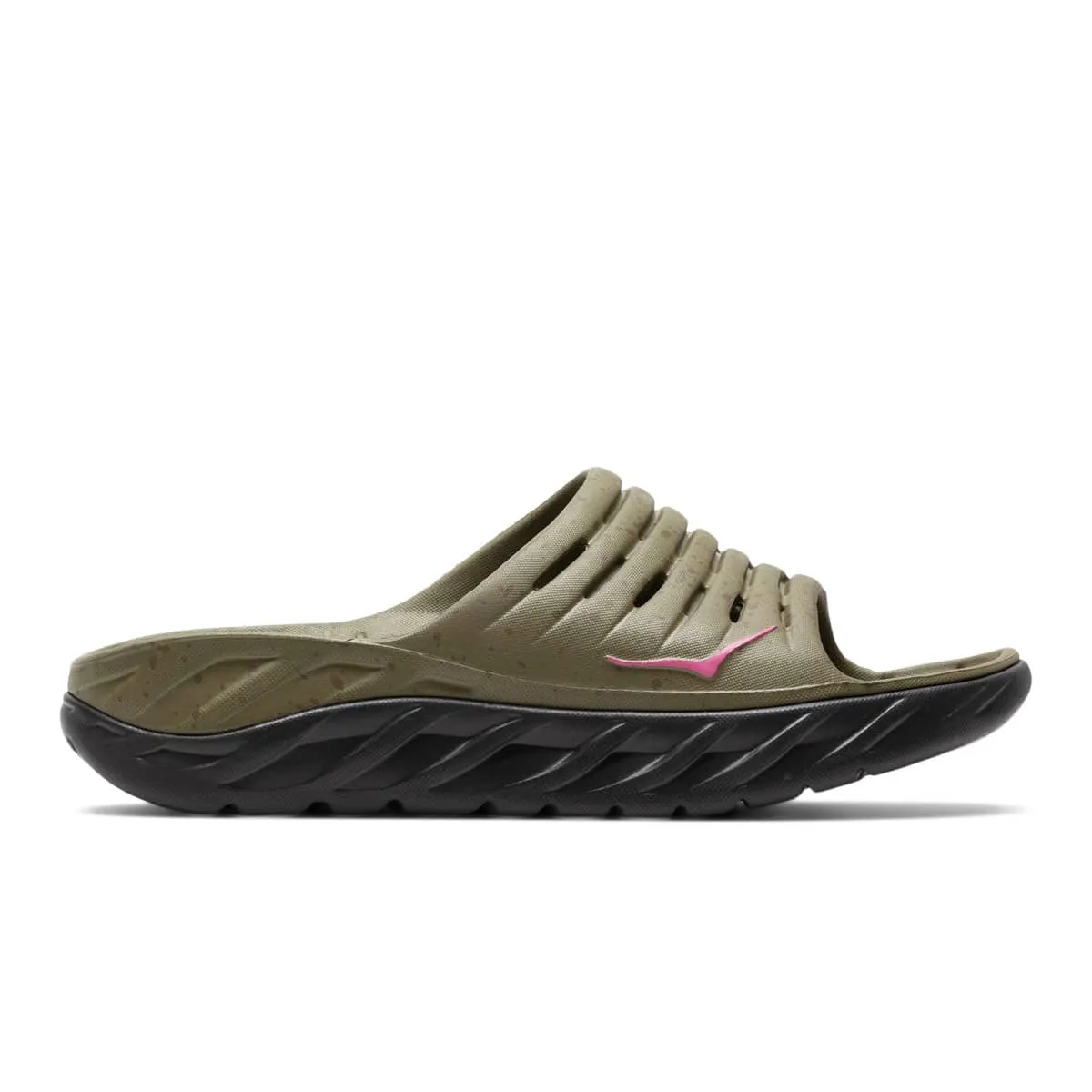 X HOKA ORA RECOVERY SLIDE MARTINI OLIVE/JET BLACK | Bodega