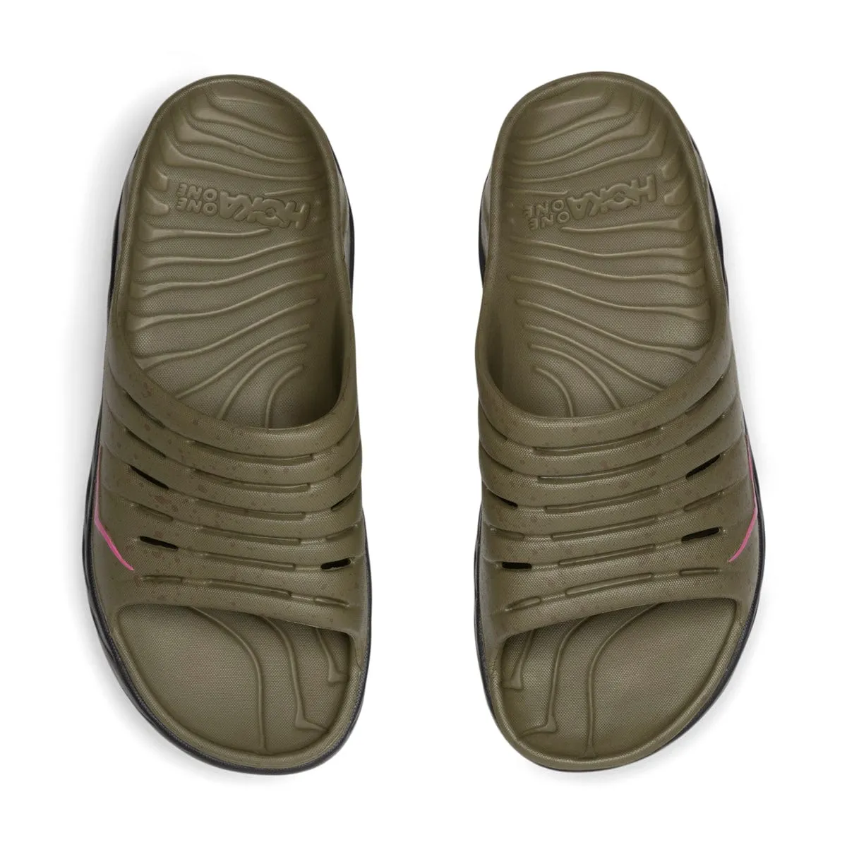 X HOKA ORA RECOVERY SLIDE MARTINI OLIVE/JET BLACK | Bodega